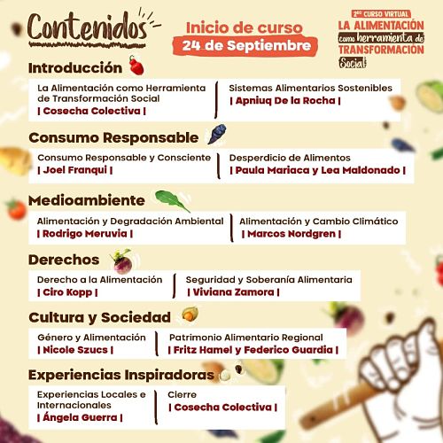 Contenido curso de alimentacion de alimentacion como herramienta de transformacion social