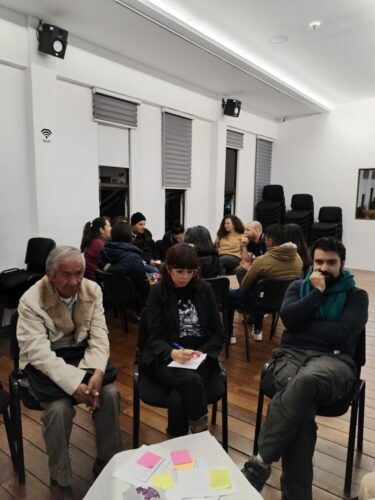 Matilde y Marcos participante de los grupos participativos del conversatorio