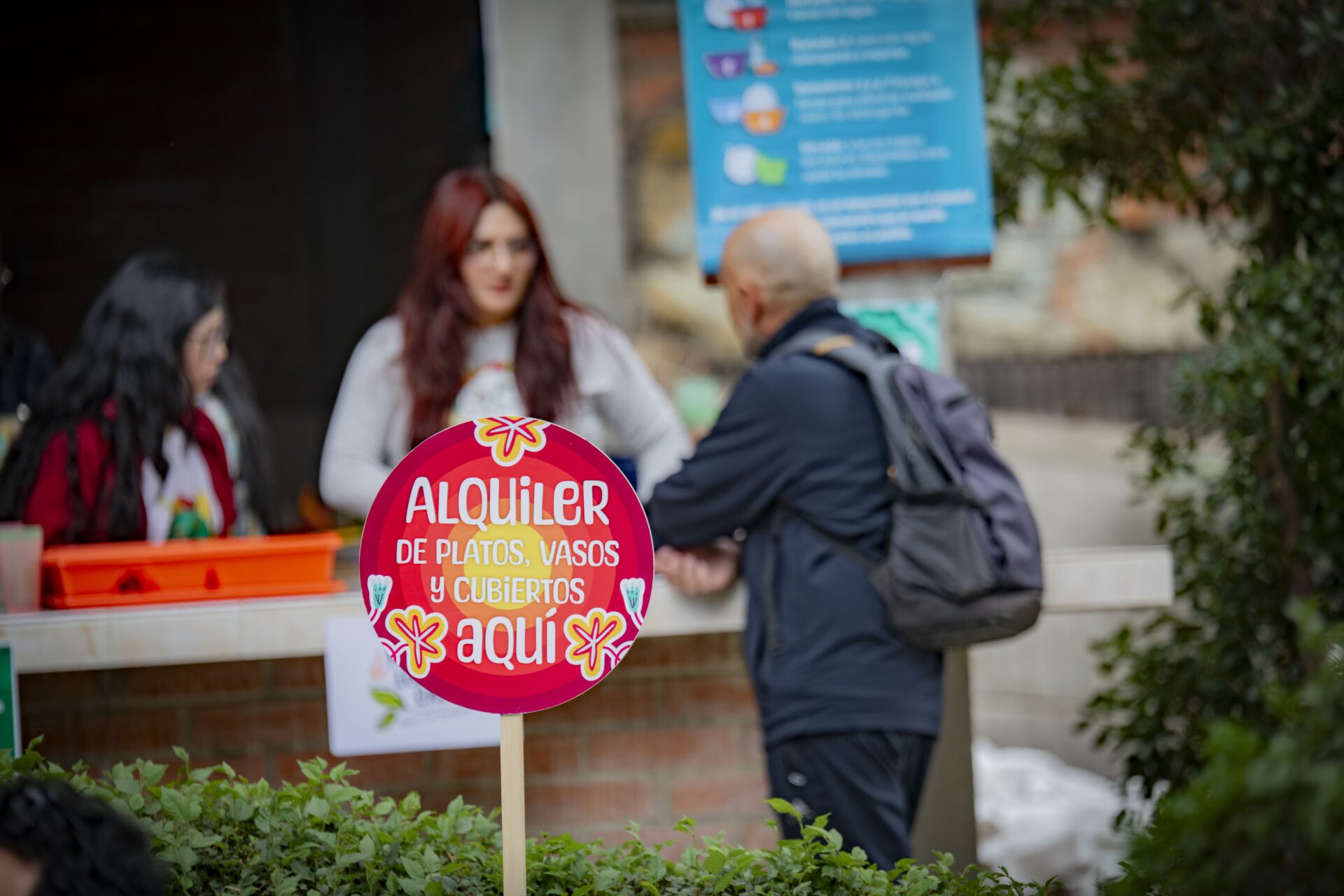 Estación de lavado en el festival